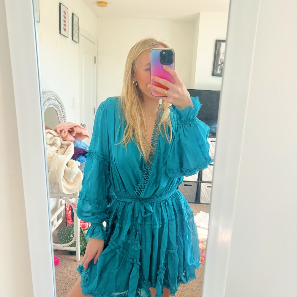 NWT Haute Hippie Lynne Smocked Mini Dress
